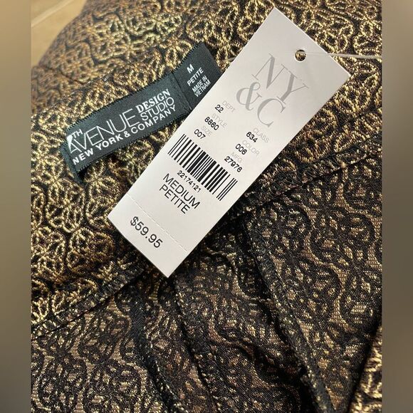 NWT NY&Co High-Waisted Pull-On Pant Size M Petite - Picture 5 of 6